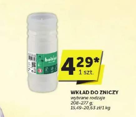 wkład do znicza