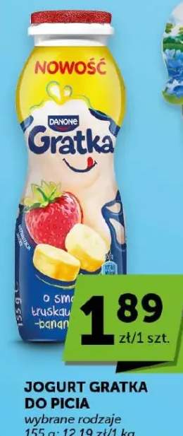 Jogurt Gratka do picia wybrane rodzaje