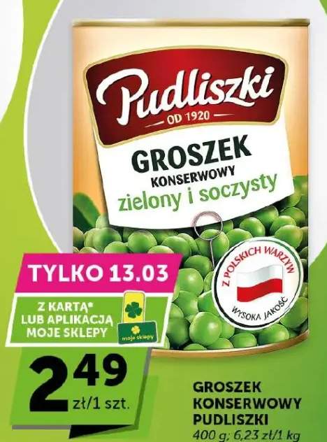 Groszek konserwowy zielony i soczysty