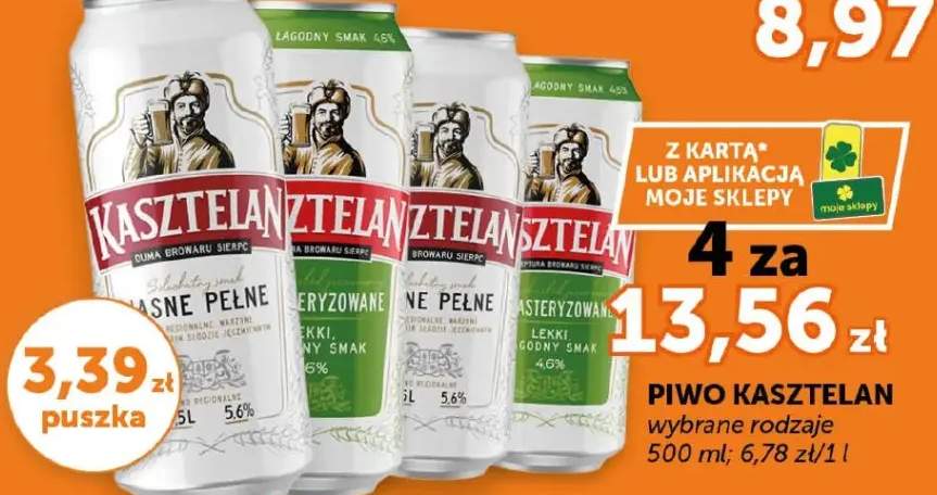 Piwo Kasztelan wybrane rodzaje