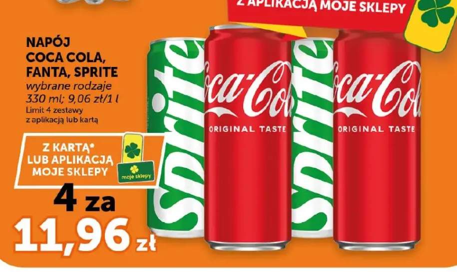 Napój Coca Cola wybrane rodzaje