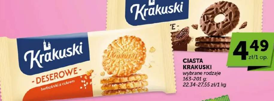 Ciastka herbatniki z cukrem deserowe