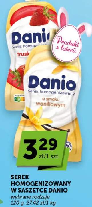 Serek homogenizowany w saszetce truskawka