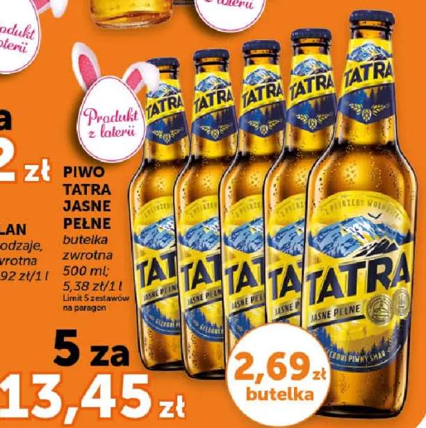 Piwo Tatra Jasne Pełne
