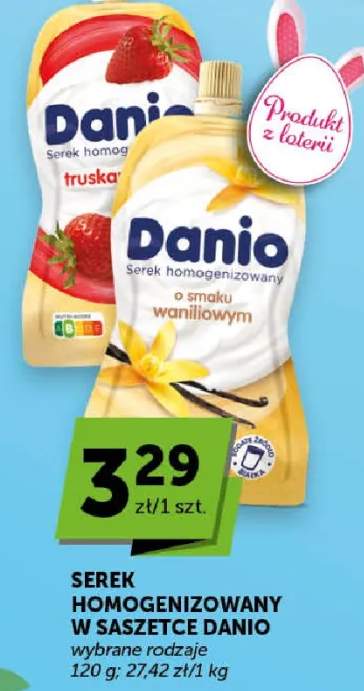 Serek homogenizowany w saszetce wybrane rodzaje