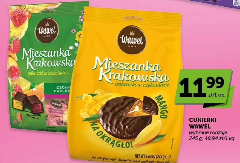 Cukierki Wawel Mieszanka Krakowska galaretki w czekoladzie wybrane rodzaje