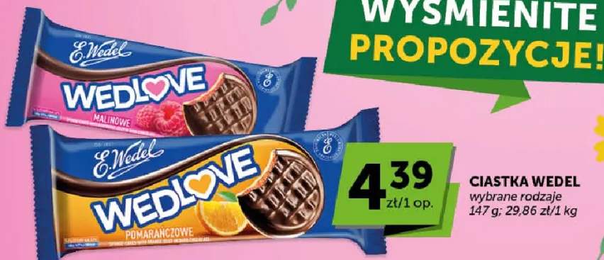 Ciastka Wedlove wybrane rodzaje