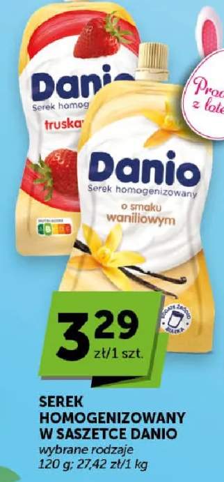 Serek homogenizowany w saszetce truskawka