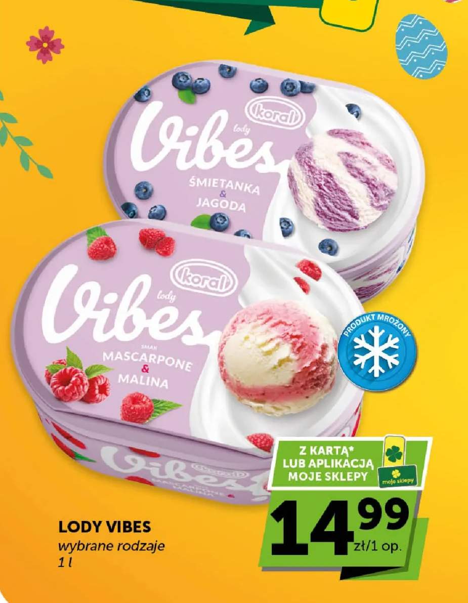 Lody Vibes wybrane rodzaje mascarpone & malina