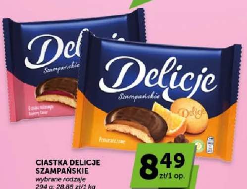 Ciastka Delicje szampańskie wybrane rodzaje