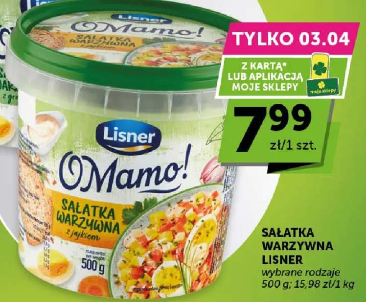 Sałatka warzywna O Mamo! wybrane rodzaje