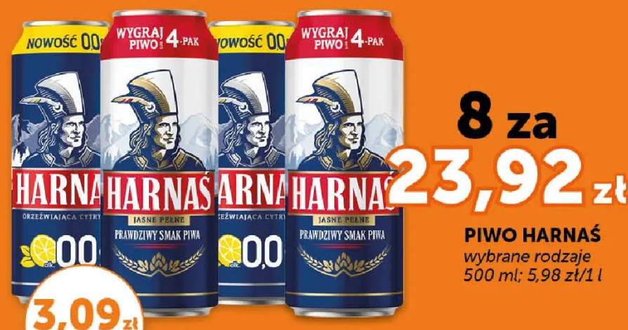 Piwo Harnaś orzeźwiające cytrynowe