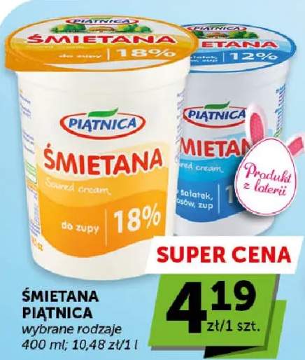 Śmietana wybrane rodzaje