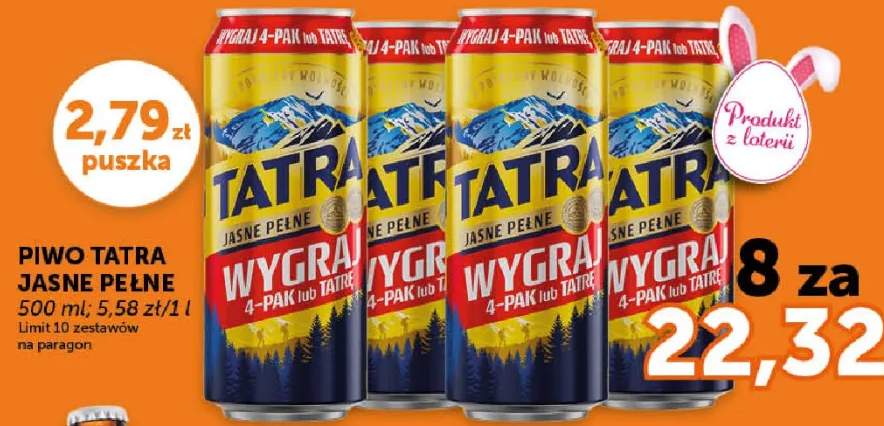 Piwo Tatra Jasne Pełne Wygraj