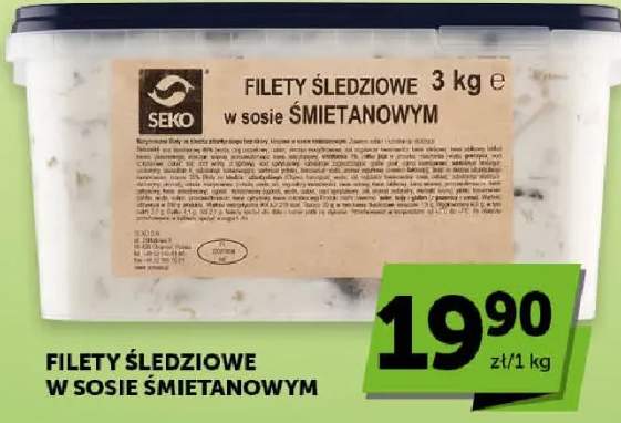 Filety śledziowe w sosie śmietanowym