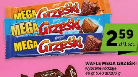 Wafle z kremem kakaowym
