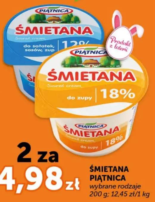 Śmietana Piątnica wybrane rodzaje