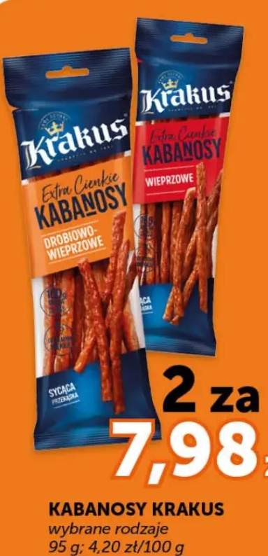 Kabanosy extra cienkie drobiowo-wieprzowe