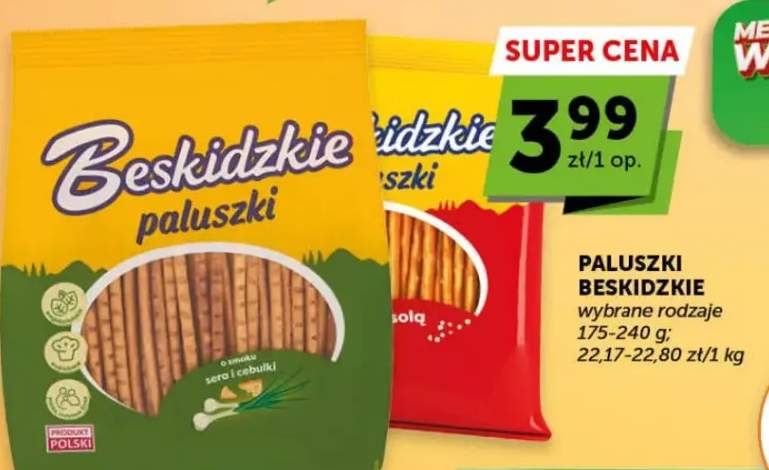 Paluszki wybrane rodzaje