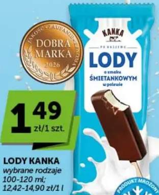 Lody śmietankowy smak z lody kanka