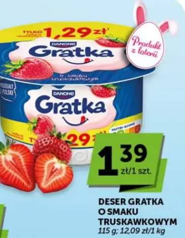 Deser gratka o smaku truskawkowym