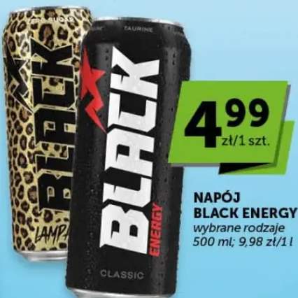Napój energetyczny Black Energy wybrane rodzaje