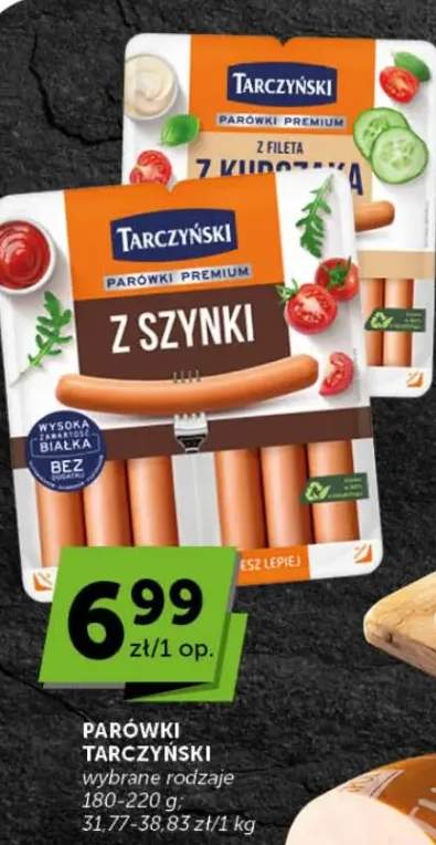 Parówki Tarczyński wybrane rodzaje