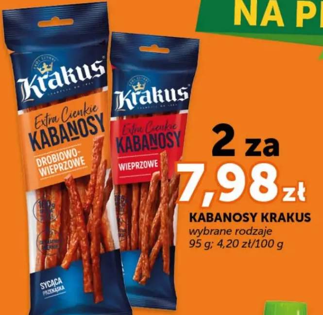 Kabanosy extra cienkie drobiowo-wieprzowe, wieprzowe