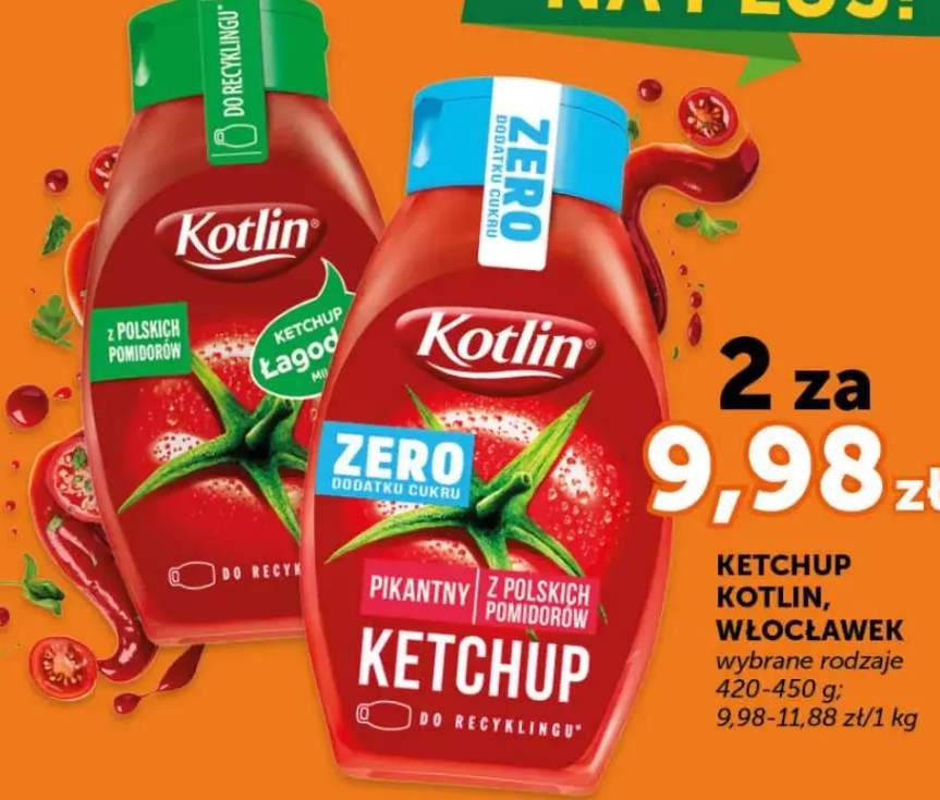 Ketchup łagodny, pikantny z polskich pomidorów, zero dodatku cukru