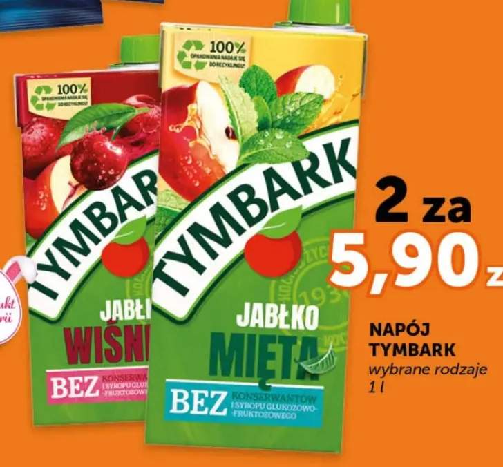 Napój jabłko-wiśnia, jabłko-mięta