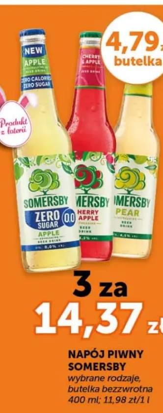 Napój piwny zero sugar apple, merry apple, pear