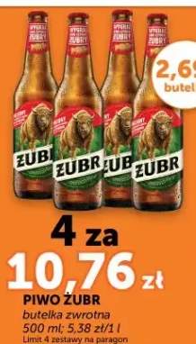 Piwo Żubr butelka zwrotna