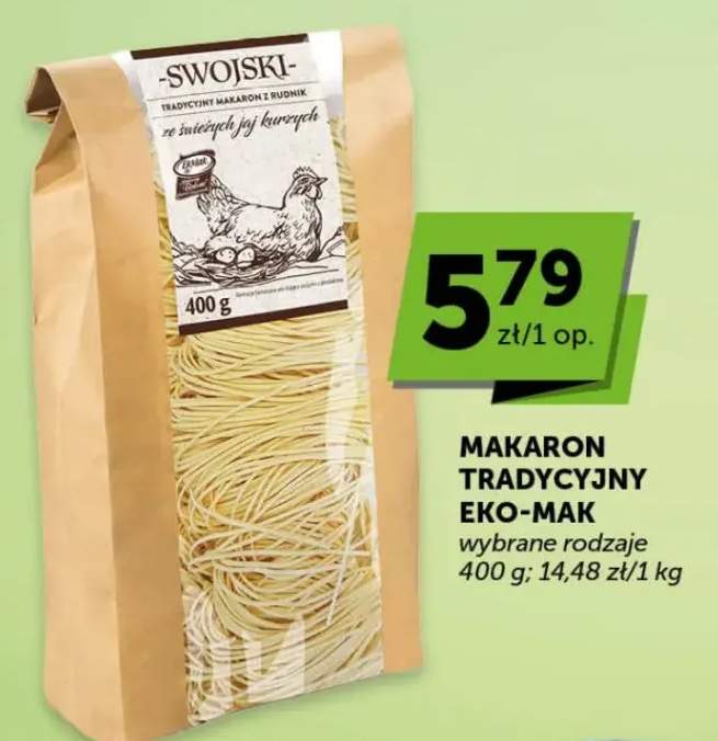 Makaron tradycyjny Eko-Mak wybrane rodzaje