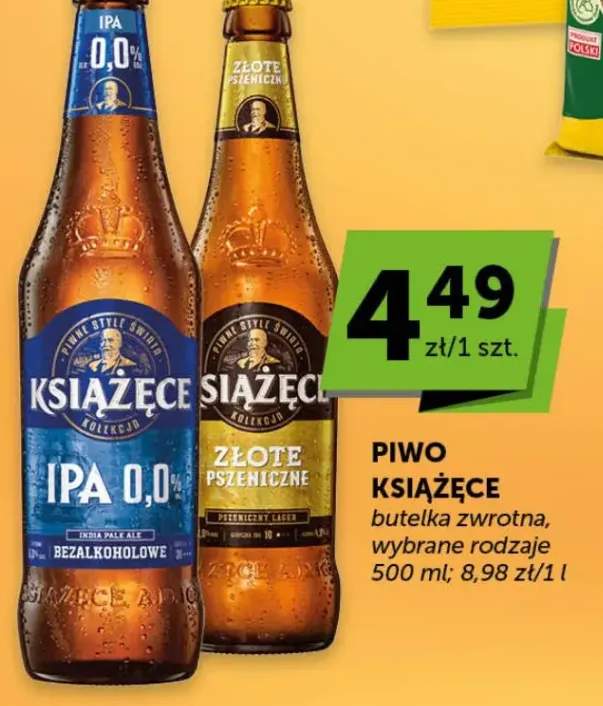 Piwo Książęce butelka zwrotna, wybrane rodzaje IPA 0,0%