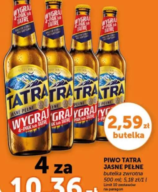 Piwo Tatra jasne pełne