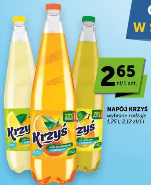 Napój Krzyś wybrane rodzaje