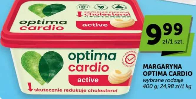 Margaryna Optima Cardio active wybrane rodzaje