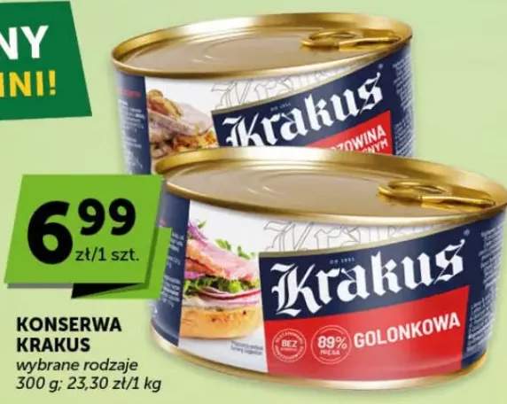 Konserwa Krakus wybrane rodzaje