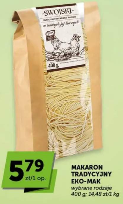 Makaron tradycyjny wybrane rodzaje