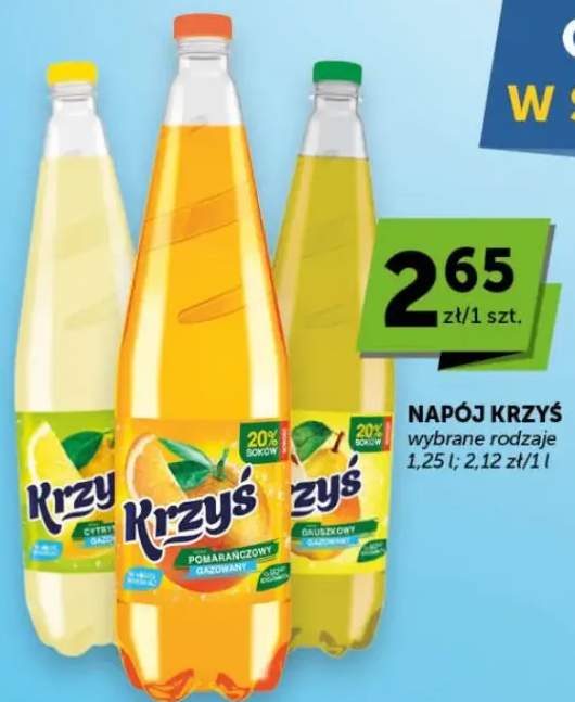 Napój Krzyś wybrane rodzaje