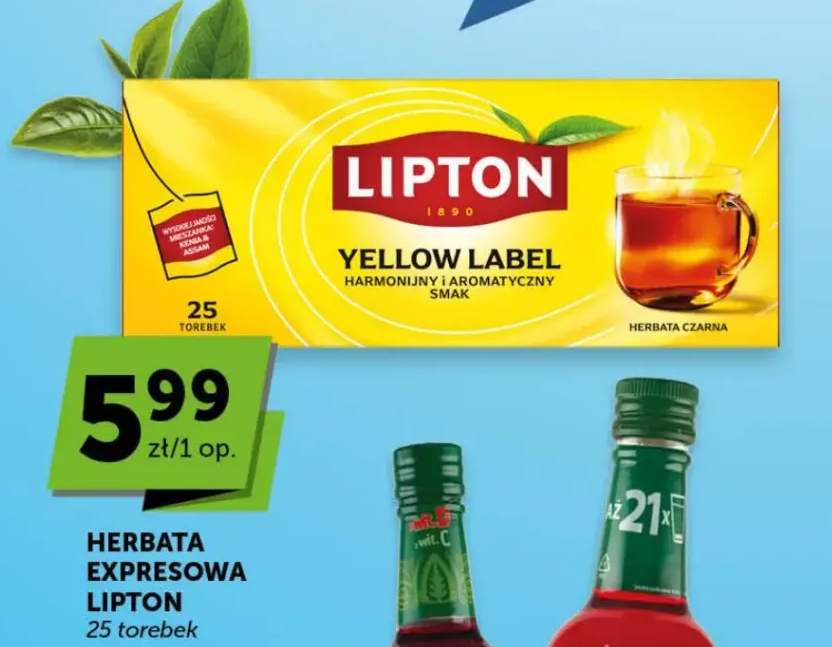 Herbata czarna expresowa Lipton Yellow Label 25 torebek