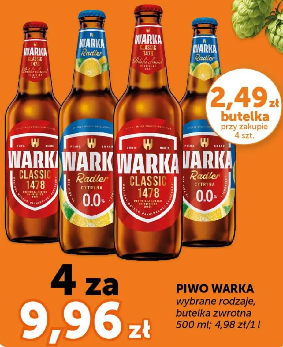 Piwo Warka Radler Cytryna 0.0%