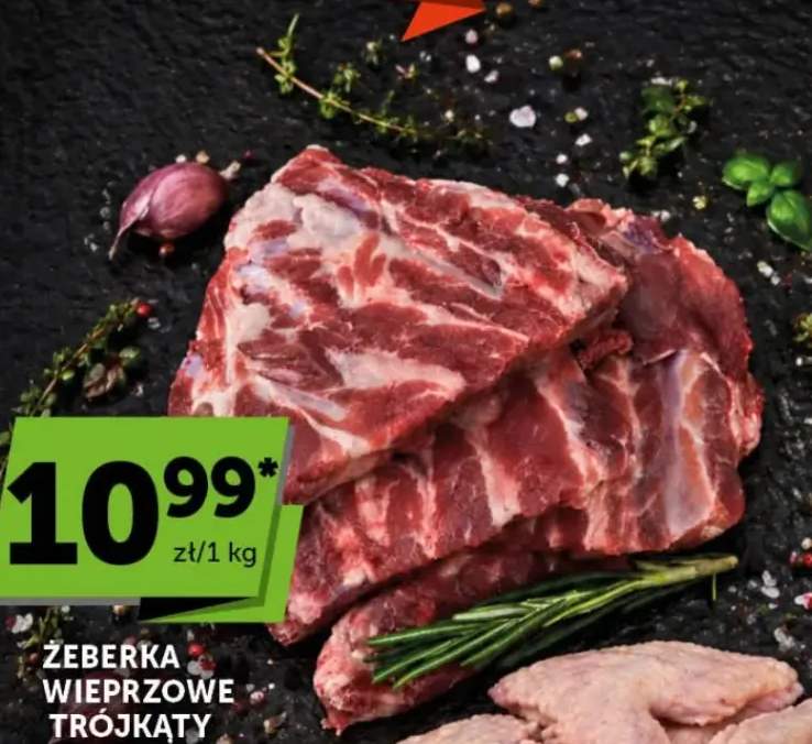 Żeberka wieprzowe trójkąty