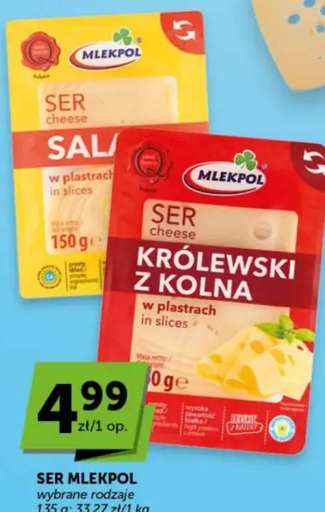 Ser Mlekpol w plastrach