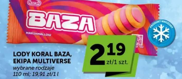 Lody Koral Baza marshmallow