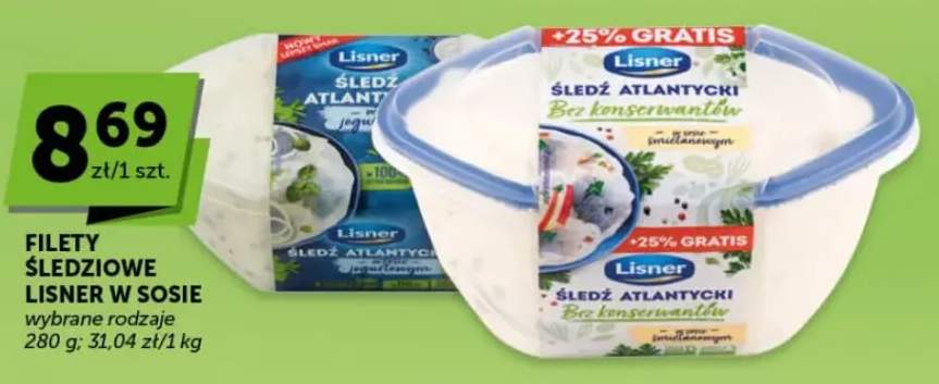 Filety śledziowe Lisner w sosie