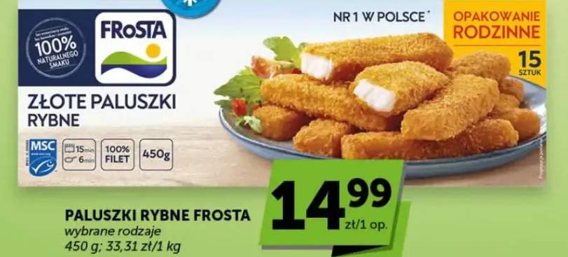 Paluszki rybne Frosta Złote opakowanie rodzinne 15 sztuk