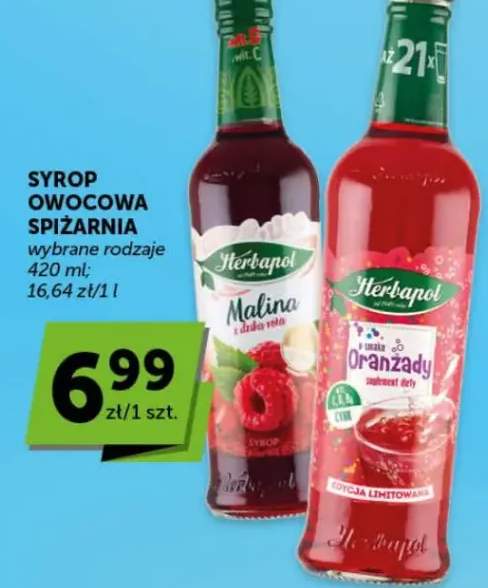 Syrop Owocowa Spiżarnia Herbapol malina z dziką różą