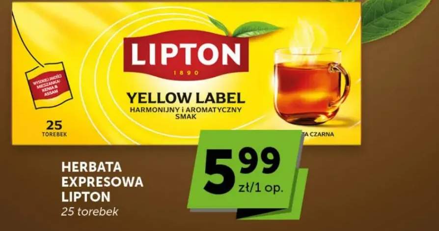 Herbata ekspresowa Lipton Yellow Label czarna