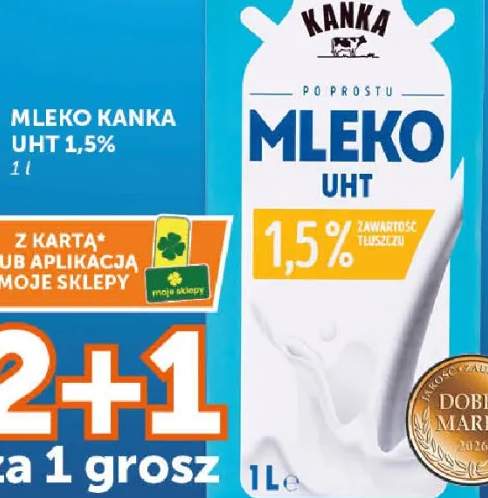 Mleko UHT 1,5% Kanka